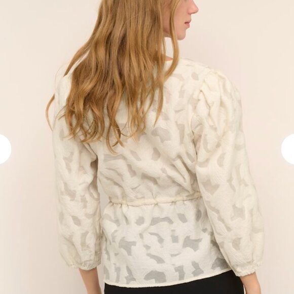 *KAFFE KARINA CREAM FLORAL BLOUSE - Picture 5 of 11